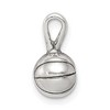 Black Bow Jewelry Sterling Silver 7mm Antiqued 3D Basketball Charm - 2 of 4