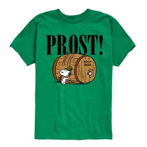 Boys' - Peanuts - Prost Snoopy Root Beer Short Sleeve Graphic T-Shirt - 1 of 4