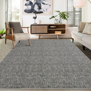 10x13 Large Machine Washable Area Rugs for Living Room Low Pile Thin Rugs for Bedroom Non Shedding Soft Rug Abstract Textured Indoor Floor Carpet - 1 of 4