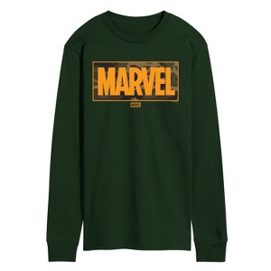 Men's - Marvel - Camo Logo Long Sleeve Graphic T-Shirt - 1 of 2