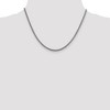 Black Bow Jewelry 2.25mm 14k White Gold Solid Franco Chain Necklace - 3 of 4
