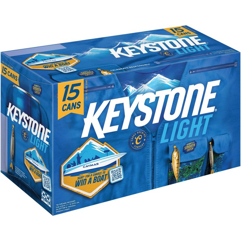 Keystone Light Beer - 15pk/12 fl oz Cans, 1 of 7