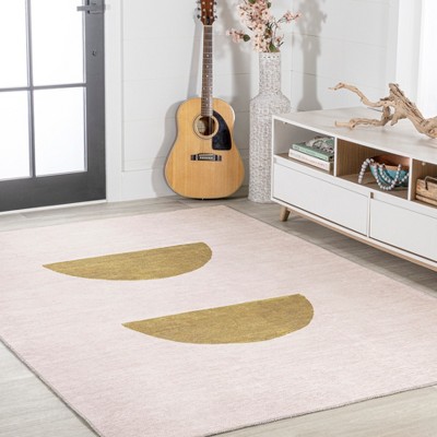 Luola 5' x 8' Ivory Geometric Synthetic Area Rug
