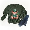 St. Patrick's Bear Clover - Women's Graphic Sweatshirt - 2 of 4