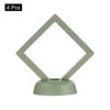 Unique Bargains Transparent PE Material Modern Elegant Floating Frame Display Holder Stand 4 Pcs - 3 of 4