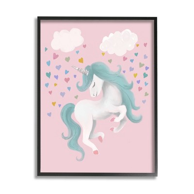 Stupell Industries Pink Pastel Unicorn Clouds Framed Giclee