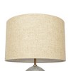Aortzio 17"H Glass Table Lamps,Bedside Lamp with Ribbed Glass Base - 3 of 4