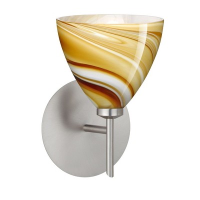 Besa Lighting Mia 1 - Light Wall Light in  Satin Nickel