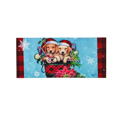 Evergreen Christmas Puppy Bucket Sassafras Switch Mat