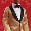 Barbie Signature 2025 Holiday Dark Brown Hair Ken Collectible Fashion Doll wearing Full Suit with Golden Jacket - 3 of 4