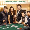Costway 84" x 42" 10-Player Foldable Padded Poker Table Top w/ Carrying Bag Cup Holders - 3 of 4