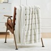 Aoibox Faux Fur Throw Blanket for Couch, Ultra Soft Plush Winter Blanket for Sofa Bedroom Living Room, Beige - 4 of 4