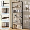 6-Tier Industrial Bookshelf, 71" Tall Narrow Bookcase w/ Iron Frames, Open Shelf for Living Room, Bedroom, Apartment - 4 of 4