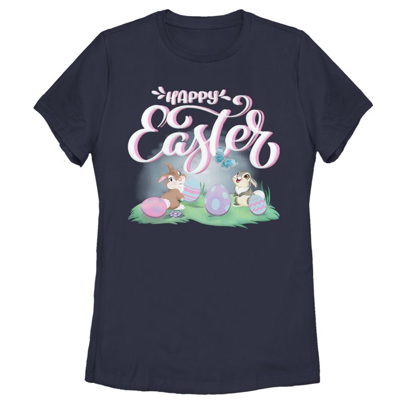 Women's Bambi Happy Easter Thumper T-Shirt, 1 of 5