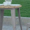 Emma and Oliver Indoor/Outdoor Dining Table, 23.75" Round All Weather Poly Resin Top with Steel Base - 4 of 4