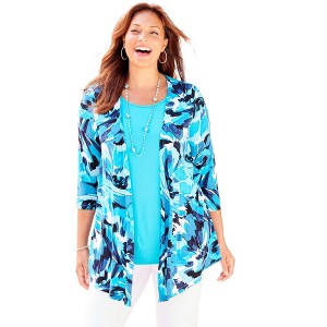 Catherines Cardigan And Tank One Piece Top - 1 of 4