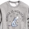 Boys' - Winnie the Pooh - Eeyore Winter is Wonderful Christmas Graphic Long Sleeve Fleece Sweatshirt - 2 of 4
