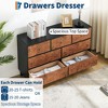 5 Drawers Dresser for Bedroom, 46" Tall Modern Chest of Drawers with Vintage Circle Handle w/Curved Profile Design, Wood Dresser for Bedroom - 4 of 4