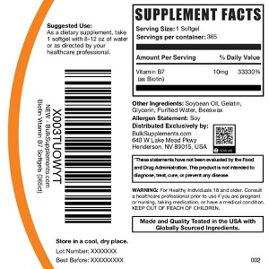 BulkSupplements Biotin Softgels - 1 of 4