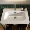 Vynxaria 29.92"L x 18.3"W Gloss White One-Piece Ceramic Bathroom Sink Countertop Basin - 2 of 4