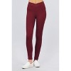Slickblue Mid-Rise Ponte Pants, Seagull Shaped Design, Elastic Waist, Skinny Fit, Color Options, Size S-L - 2 of 4