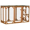 71" Outdoor Wooden Catio Cat House,Large Cat Enclosure with Platforms,Weatherproof Asphalt Roof–LAOTIES - 3 of 4