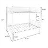 YONWAY Twin Over Twin Bunk Bed: Modern Metal Frame with Ladder & Safety Rails for Families with Multiple Children in Apartments - 4 of 4