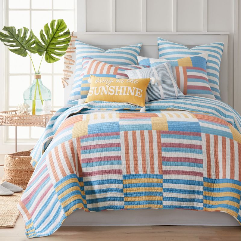 Sol Stripe Patch Quilt Set - Levtex Home, 1 of 2