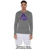 American University Adult Sport Long Sleeve Shirt Primary Logo, Athletic Heather - 3 of 4