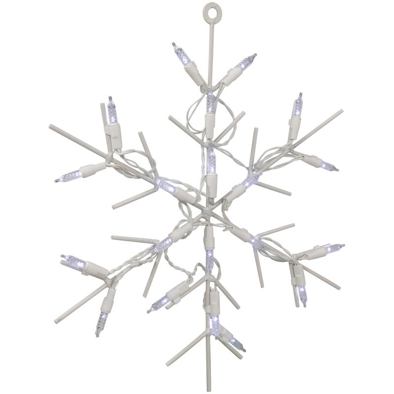 Northlight 13" White LED Lighted Snowflake Christmas Window Silhouette, 4 of 7
