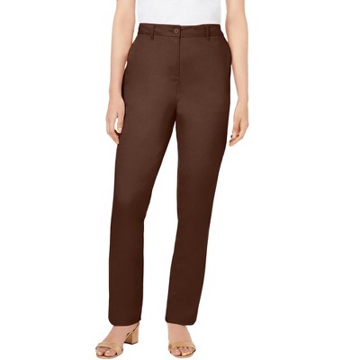 Jessica London Women's Plus Size Stretch Cotton Chino Straight Leg Pant