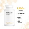 SuperSmart Natural E 400 (D-Alpha Tocopherol) 1200IU per Day - High Absorption Vitamin E Supplement | Non-GMO - 100 Softgels - 4 of 4