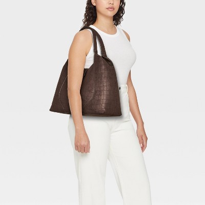 Сумки A New Day Faux Suede Slouchy Shoulder - A New Day™ Brown — фото 2