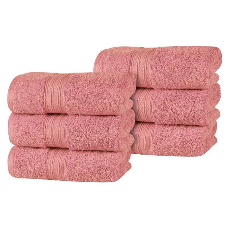 Cotton Plush Soft Highly-Absorbent Heavyweight Luxury Hand Towel Set of 6 by Blue Nile Mills, 1 of 6