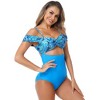 Women's Contrast Color One-Piece Swimsuit - 4 of 4