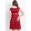 Hello Miz Women's Floral Lace Maternity Dress with Ribbon - 3 of 4