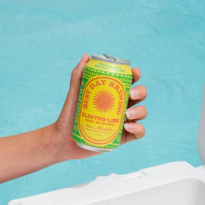 Best Day Electro Lime Non-Alcoholic Beer Lager - 6pk/12 fl oz Cans