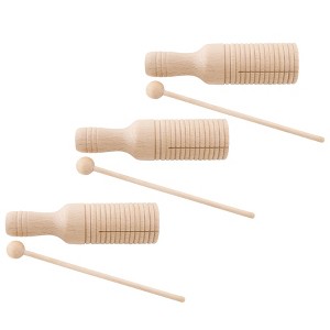Westco Educational Products Medium Guiro Crow Sounder with Mallet, Pack of 3 - 1 of 4