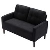 51.2" Loveseat for Small Spaces, Modern Linen Blend Sofa with Ergonomic Back & Removable Cushions, 51.2"x28"x33.9"H - 4 of 4