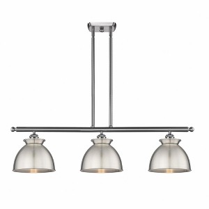 Adirondack - 3 Light Stem Hung Island In Art Deco Style-11 Inches Tall and 36 Inches Wide - 1 of 1