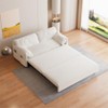 NicBex Velvet Loveseat Sofa Modern Convertible Pull-Out Sofa Bed with Side Storage for Living Room,Apartment,Beige - 4 of 4