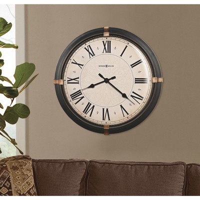 Howard Miller Oversized Dark Rubbed Bronze Wall Clock