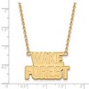 Black Bow Jewelry 14k Yellow Gold Wake Forest Demon Deacons NCAA Necklace 18 Inch - 2 of 4