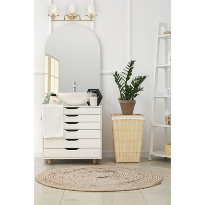 Warm Brass 3-Light Vanity with Clear Glass Shades