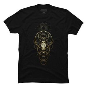 Men's Design By Humans Moon Phases Abstract By timea T-Shirt - 1 of 4