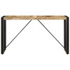vidaXL Dining Table Brown and black Solid mango wood, powder-coated steel - 2 of 2