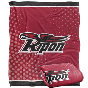 Ripon College Logo Dots Silky Touch Blanket White 50x60 - 1 of 4