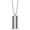 Chisel Stainless Steel Polished Black IP-plated with Cubic Zirconia Pendant on a 20" Ball Chain Necklace - 4 of 4
