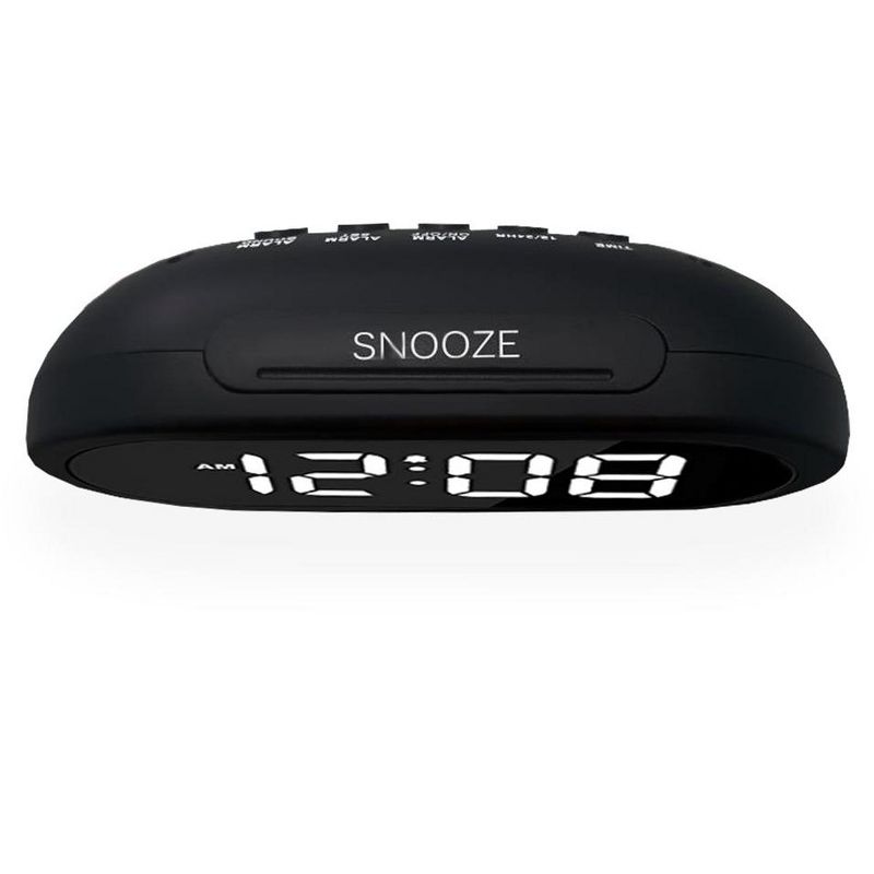 Riptunes Digital Alarm Clock with 5 Alarm Sounds - Black, 3 of 5