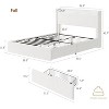 Full Size Bed Frame with Storage Headboard, Upholstered Full Bed Frame with 4 Storage Drawers, No Box Spring Needed, Noise Free - 3 of 4
